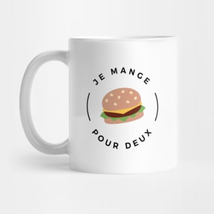 Je mange pour deux Mug